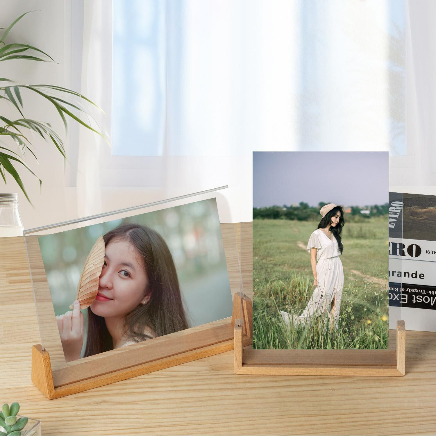 Double Sized Wooden Picture Frames